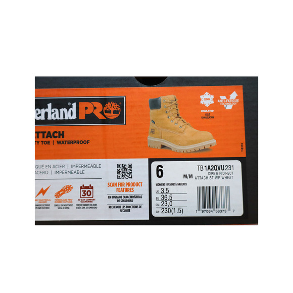 Timbs 6" Waterproof Work Boot - Size 6 - Picture 3 of 3